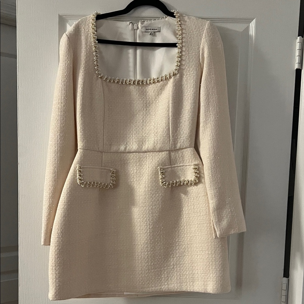 NADINE MERABI NATALIE IVORY DRESS